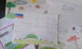 Дети пишут письма бойцам.