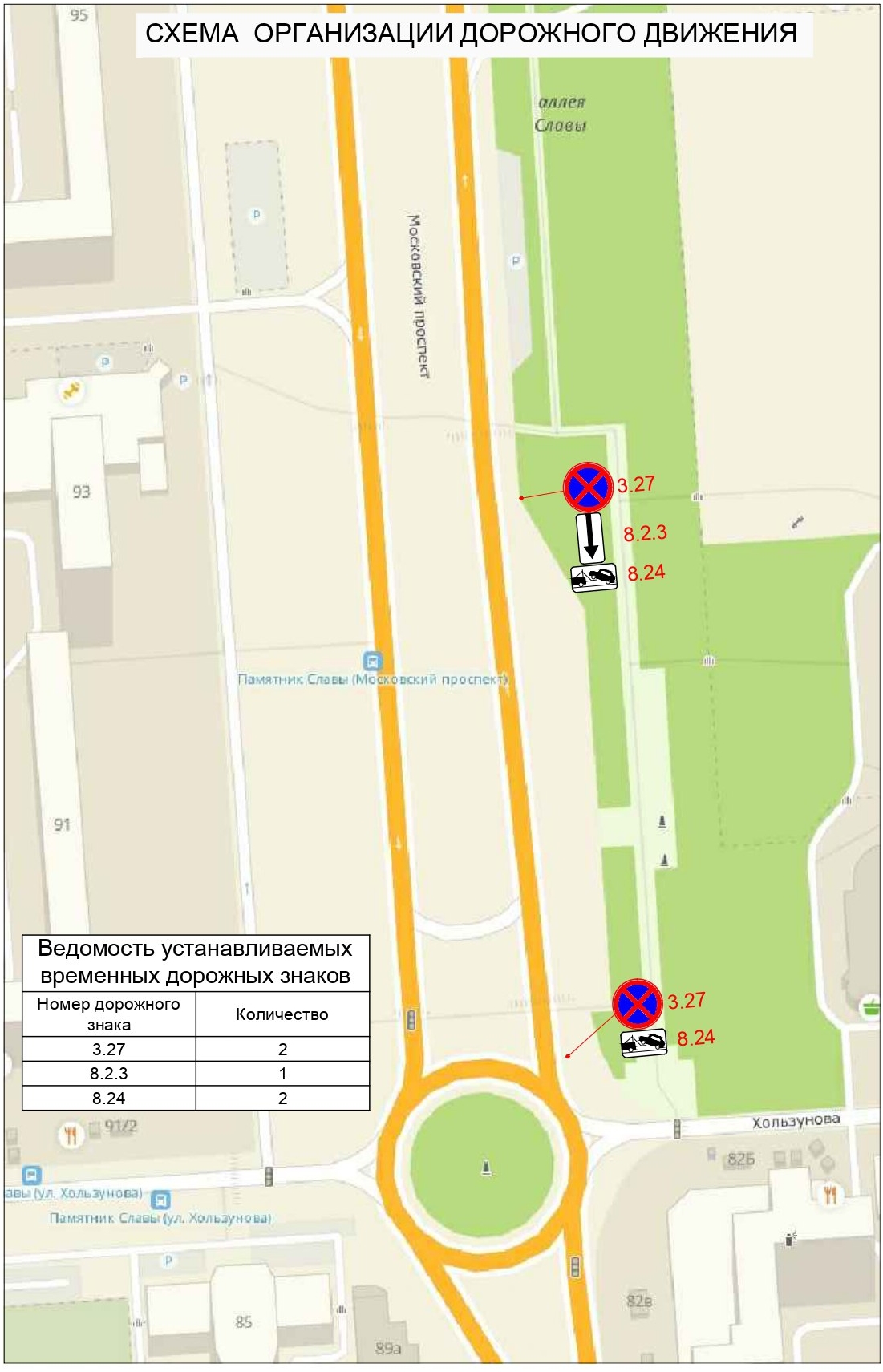 Автомобилистов предупредили о запрете парковки у памятника Славы в Воронеже