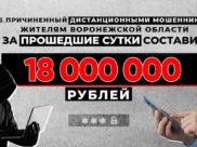 Воронежцы потеряли более 18 млн рублей.