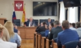 На заседании городской Думы.