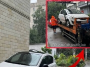 Иномарку эвакуировали.