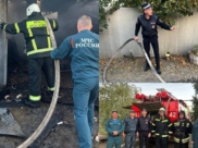 Госавтоинспекторы помогли потушить огонь.