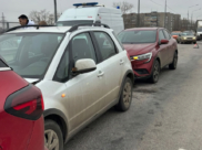 В аварию попали три машины.