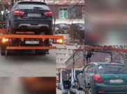Машины эвакуировали.