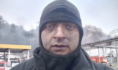 Пожарный, тушащий нефтебазу в Лисках.