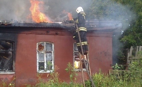 Тушение пожара.