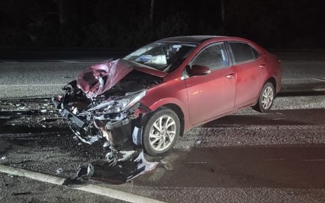 На месте аварии.