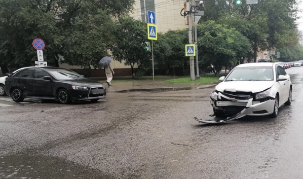 На месте аварии.