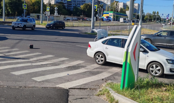 На месте аварии.
