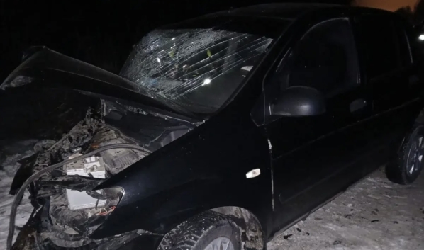 На месте аварии.