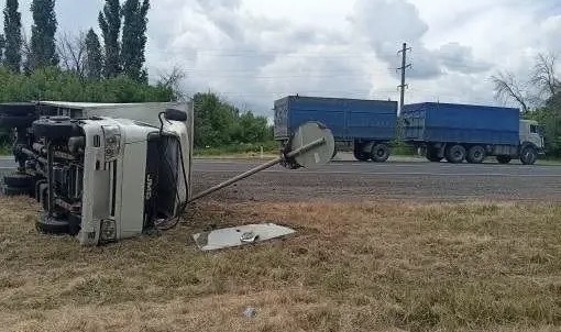 На месте аварии.
