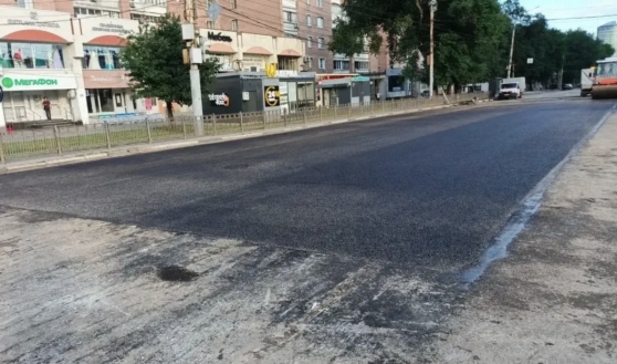 Так выглядит дорога на месте проведения ремонта.