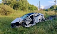 На месте аварии.