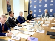 На заседании штаба.