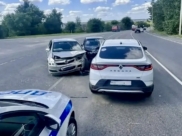 На месте аварии.