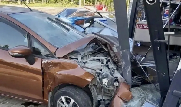 На месте аварии.