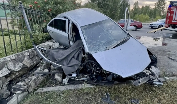 На месте аварии.