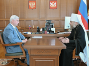 Александр Гусев с митрополитом Воронежским и Лискинским Леонтием.