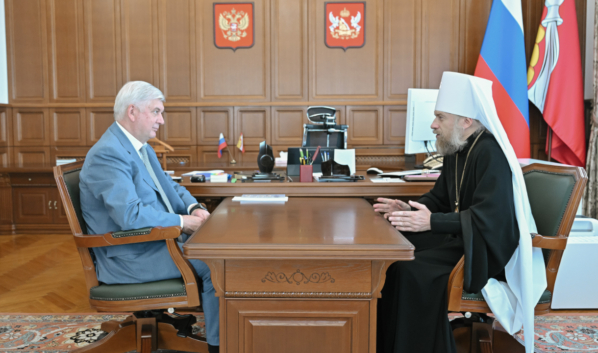 Александр Гусев с митрополитом Воронежским и Лискинским Леонтием.
