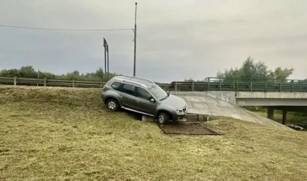 На месте аварии.