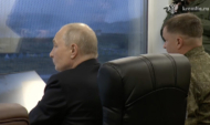 Владимир Путин на учениях.